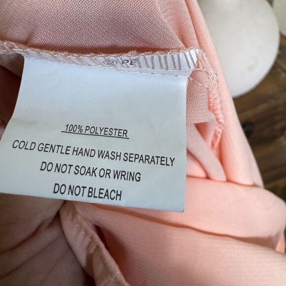 Petal & Pup Lisle Mini Dress Blush Pink Size 8 Off Shoulder Ruffle Coquette - Picture 13 of 14